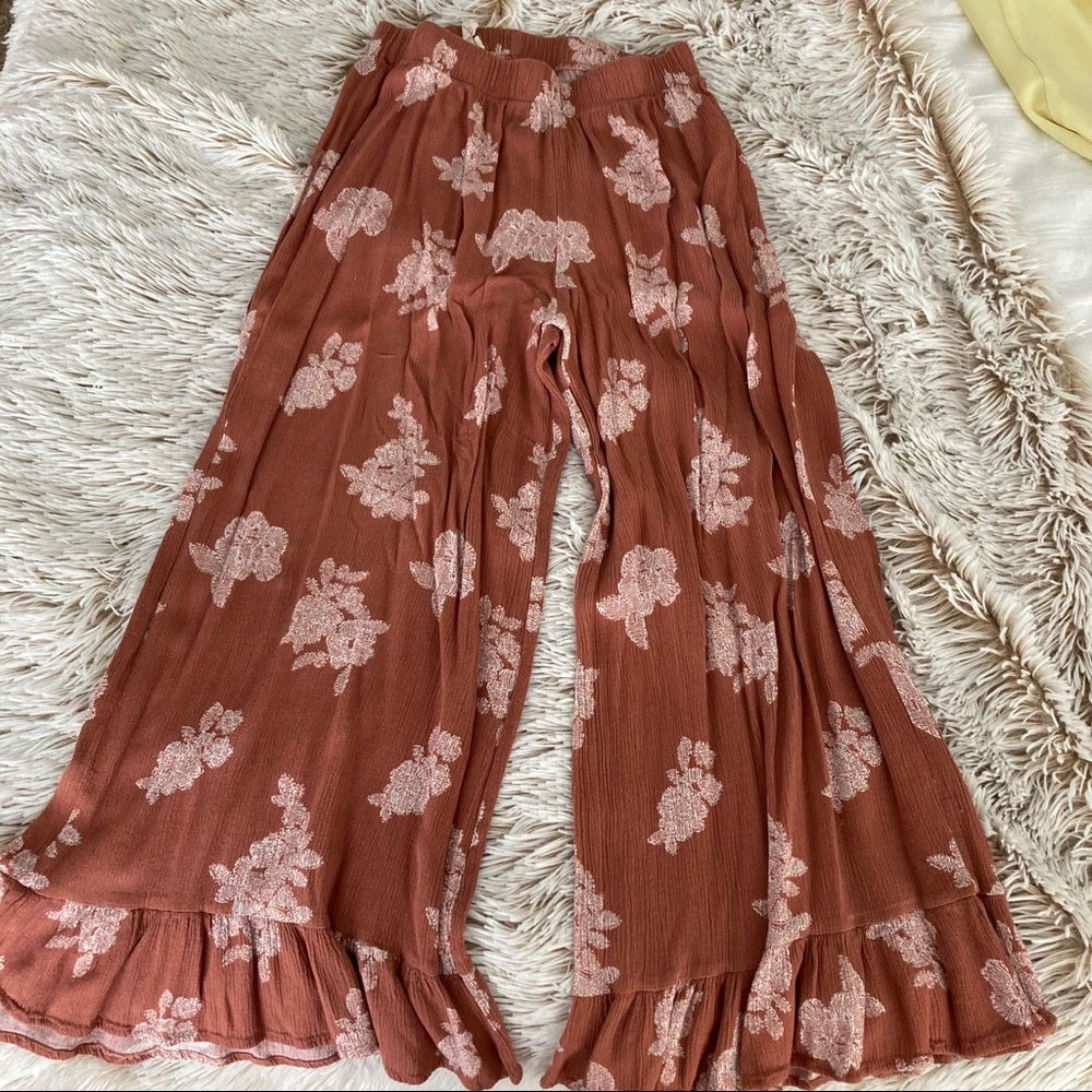 Flowy coral pants